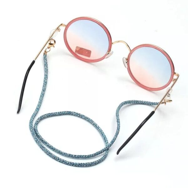 Cuelga gafas trenzado azul