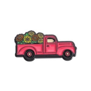 Camioneta con girasoles flores