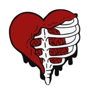 Corazón lleno de rosas