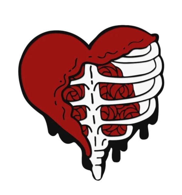 Corazón lleno de rosas