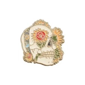 Calavera con girasoles