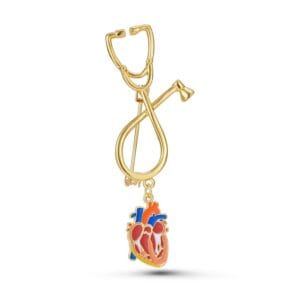 Fonendoscopio dorado corazón
