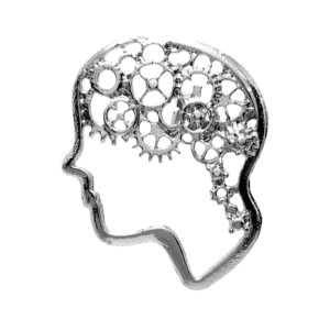 Cerebro Engranajes Plateado